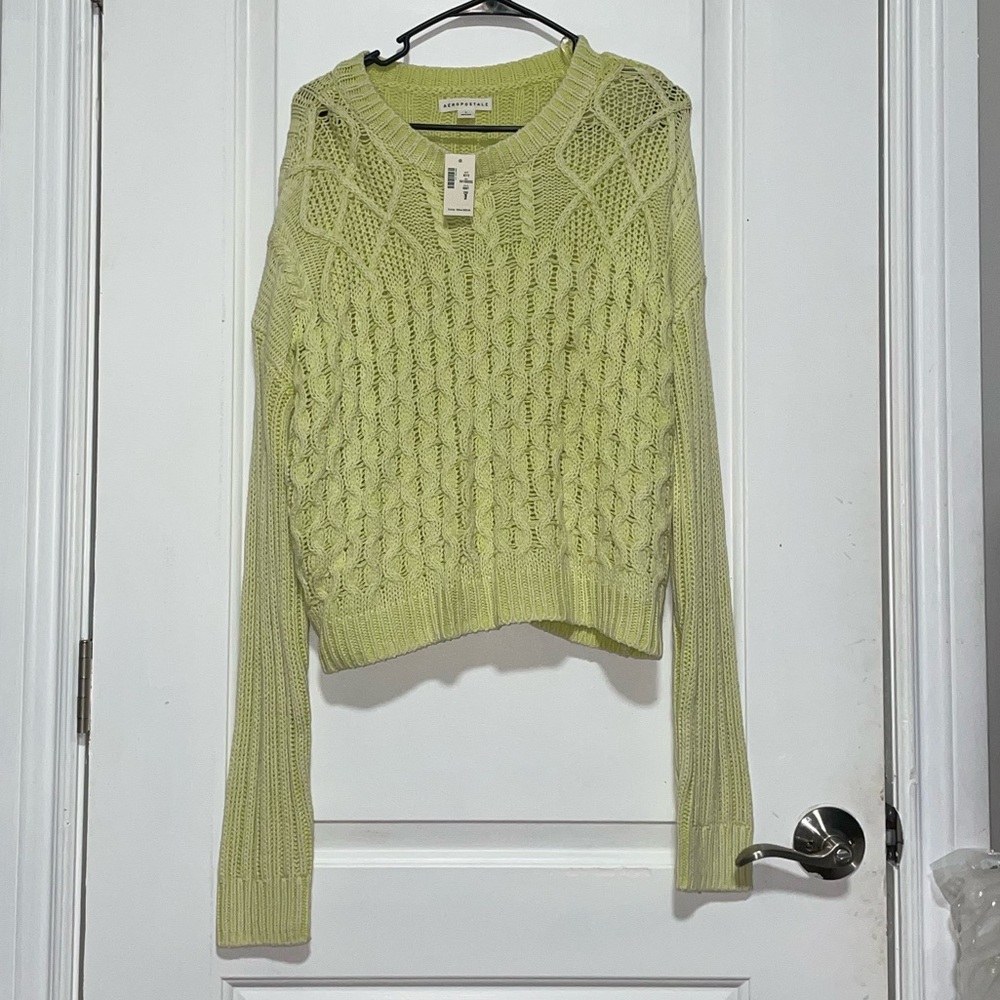 Aeropostale’s Cable Knit Crew Sweater